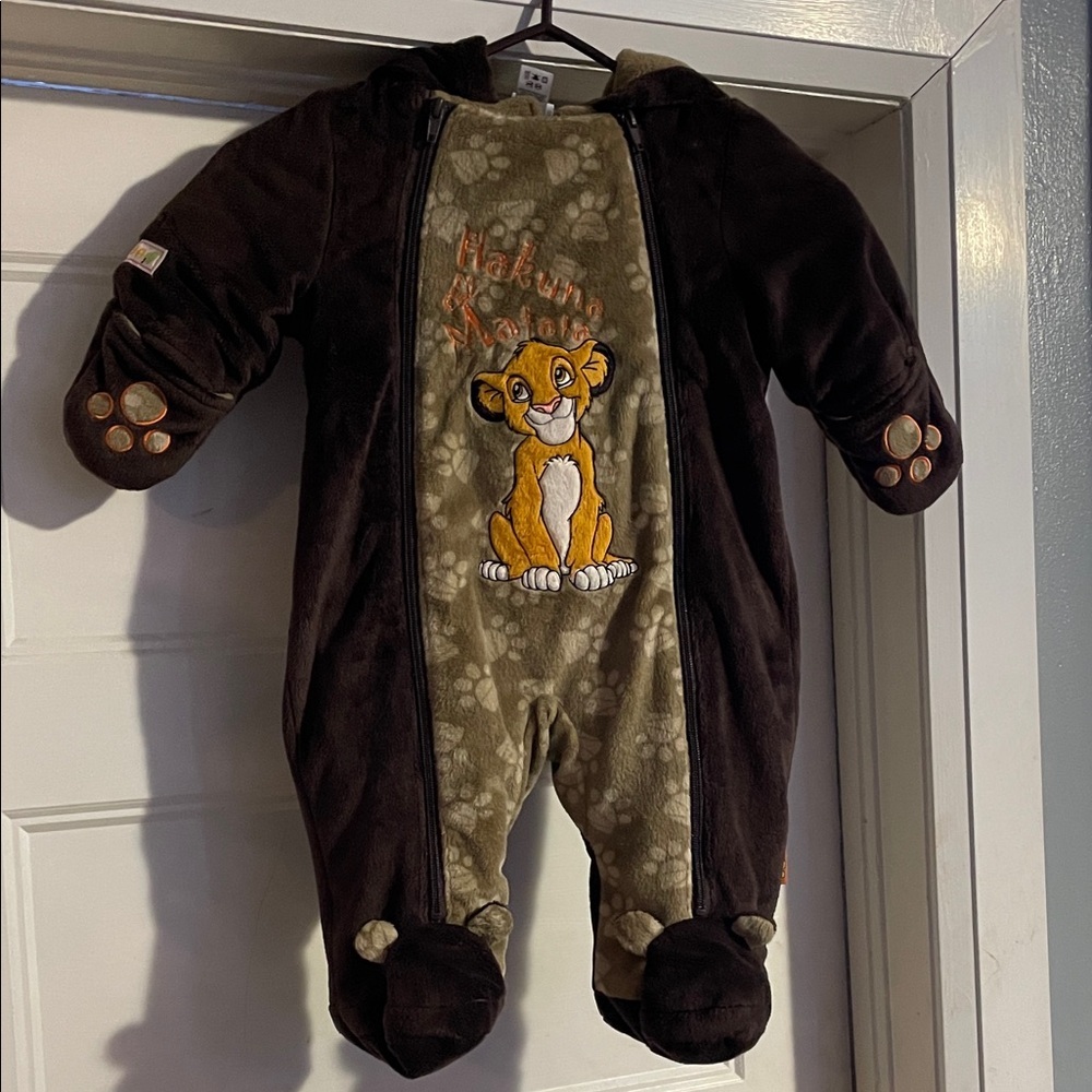 Disney Brown and Tan Simba Kids One Piece